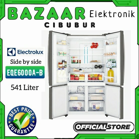 KULKAS LEMARI ES SIDE BY SIDE ELECTROLUX EQE6000A-B EQE 6000 AB 541 L