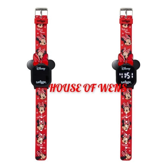 Smiggle Minnie Mouse Digital Watch Original - Jam Tangan Smiggle