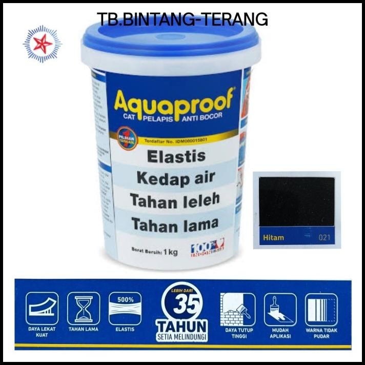Aquaproof Cat Pelapis Waterproof Anti Bocor 1 Kg Warna Hitam
