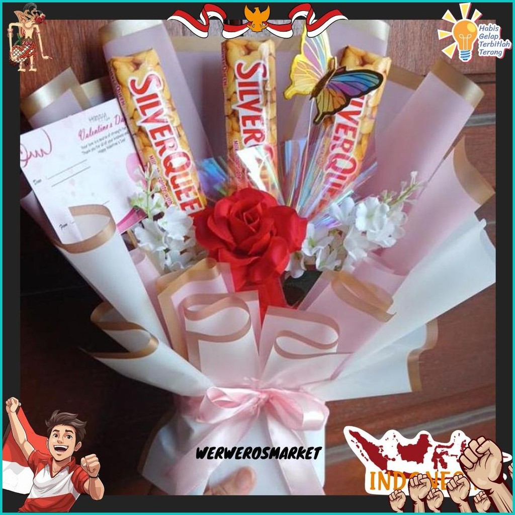 

Buket Coklat Kupu Mawar Valentine / Buket Valentine Premium Terlaris