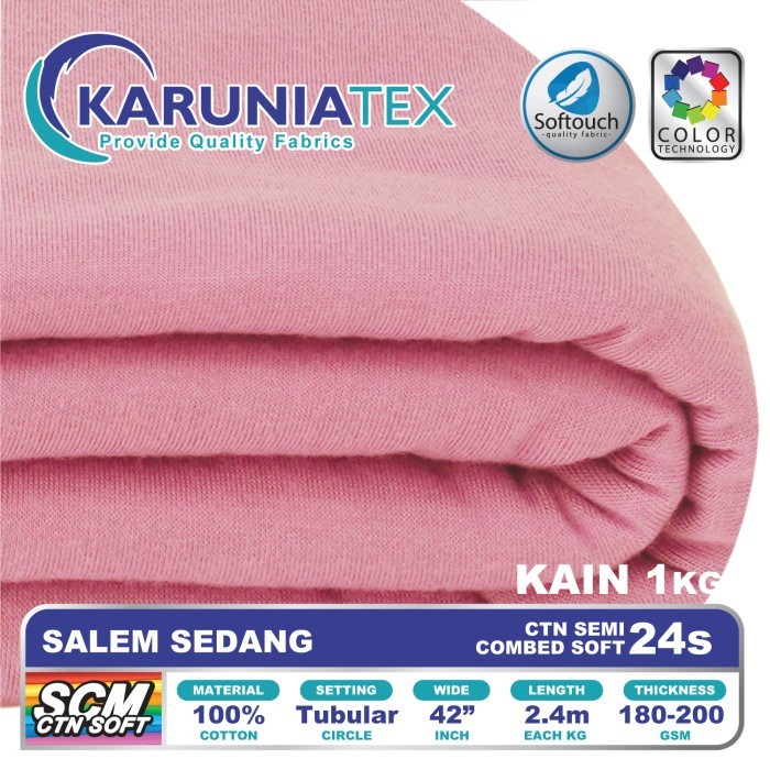 

Kain Kaos Cotton Semi Combed 24s Salem Sedang Karunia Textile