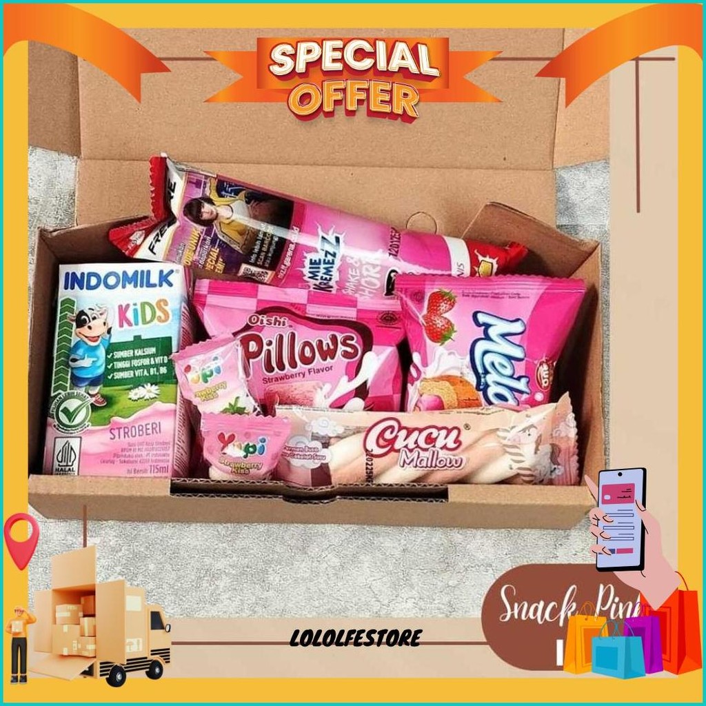 

Gift Box Full Snack Hampers Ultah Kado Graduation Annivesary Set Hadiah Cod