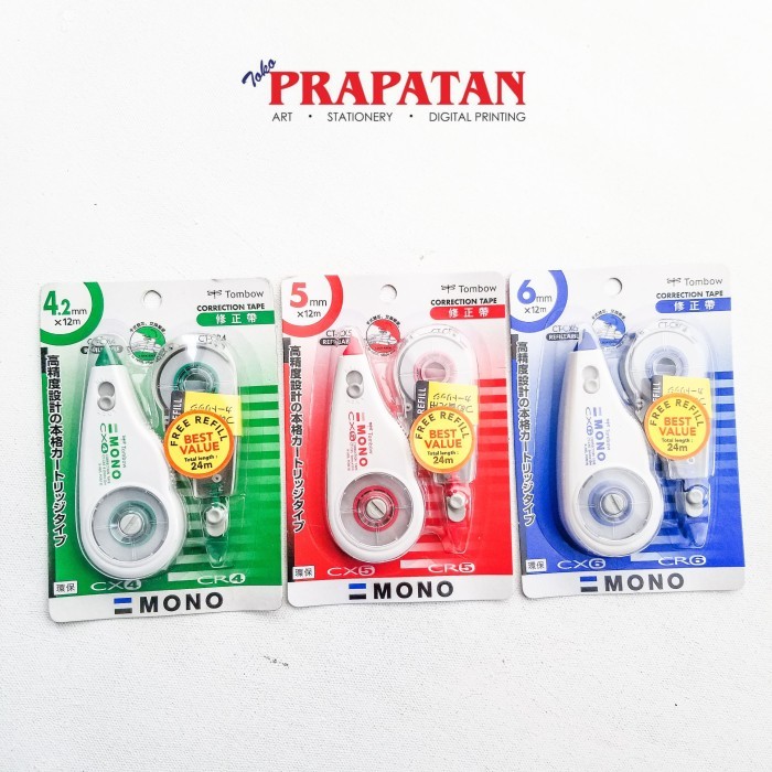 

Tombow Correction Tape CT-CX / Tip Ex Kertas Tombow Termasuk Refill