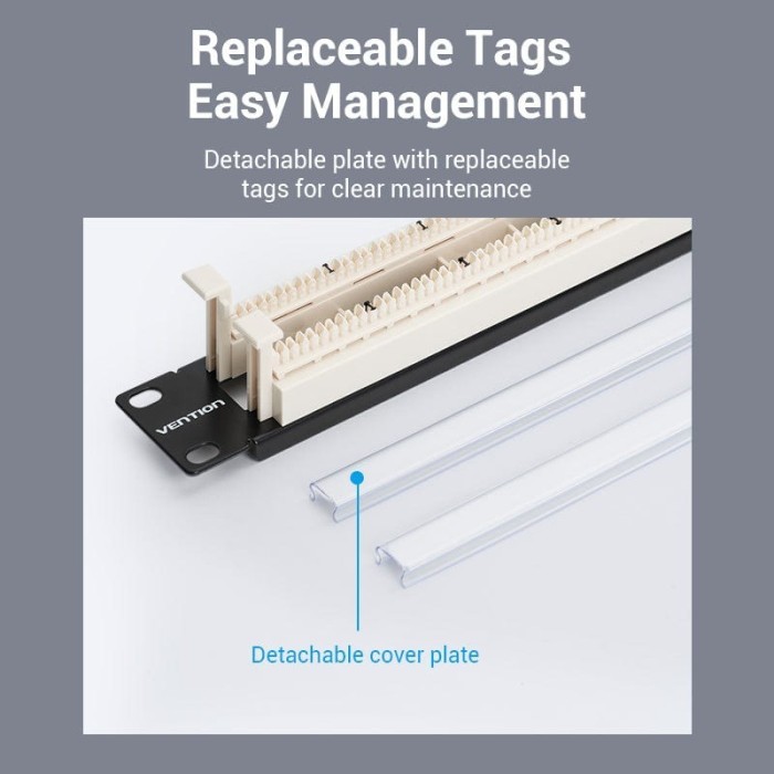 Vention RJ11 Telephone Patch Panel Telepon Rackmount