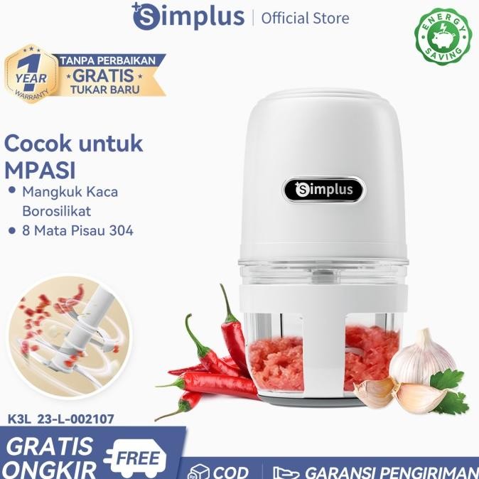 Simplus Chopper Blender Penggiling Alat Makanan Bayi Mpasi Elektrik