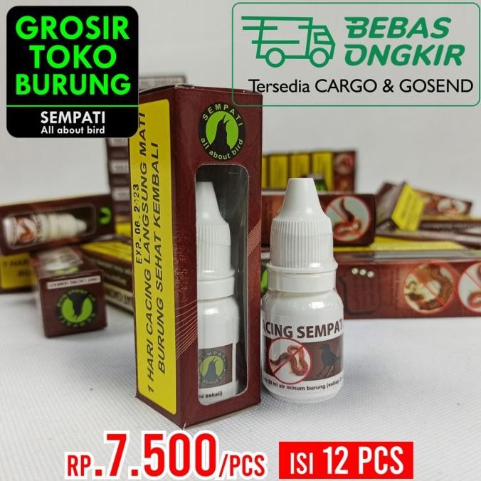 Obat Cacing Obat Burung Cacingan Untuk Lovebird Merpati Murai 12 Pcs