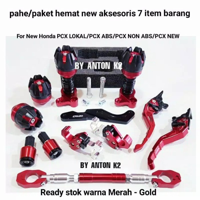 VARIASI AKSESORIS PAKET 7 ITEM MOTOR PCX 150 LOKAL/PCX ABS/PCX 160 NEW