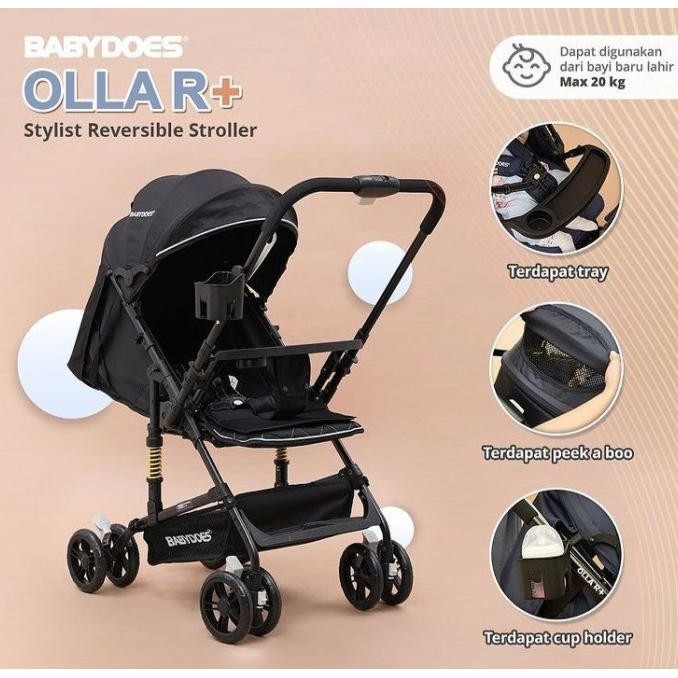 Stroller Babydoes Hola R Reversible Handle / Stroller Hadap Ibu