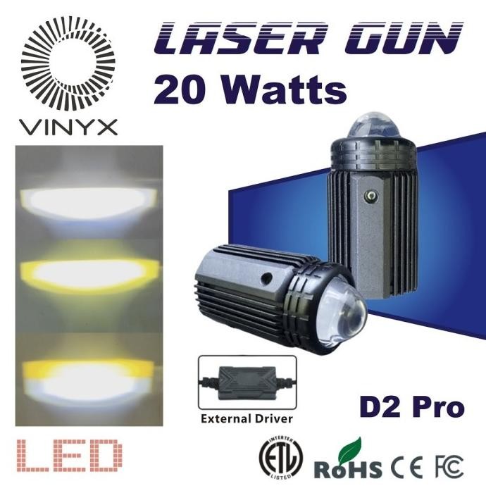 Lampu Sorot Tembak Laser Gun Led Vinyx D2 Pro 20W Motor Mobil Lasergun