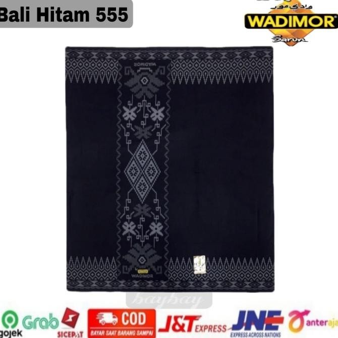 Sarung Wadimor Motif Bali Hitam Tumpal Original Pria Dewasa Grosir 555