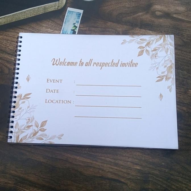 

Limited Buku Tamu Pernikahan Guest Book Hard Cover Tebal Gb-13 Ready Stok Neo