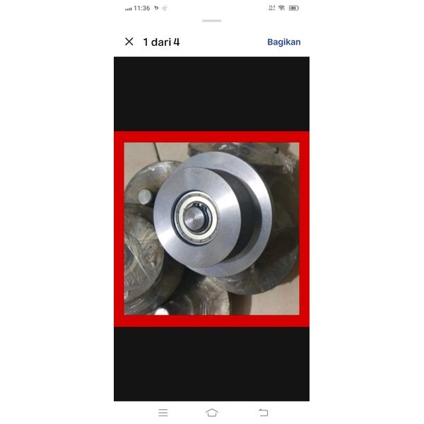Roda Lift Barang Roda Besi Lengkap Double Bearing As Mur Siap Pasang Utk Besi UNP 100mmX50mm Per set