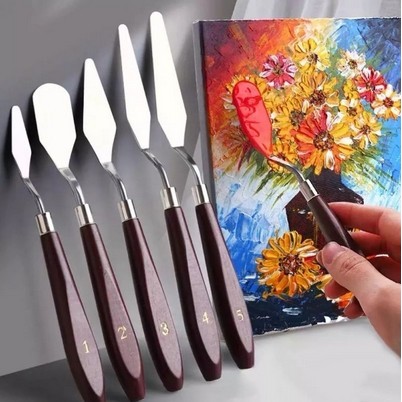 

Paket Lengkap Set Pisau Spatula Sendok Alat Lukis Art Stainless IMPORT