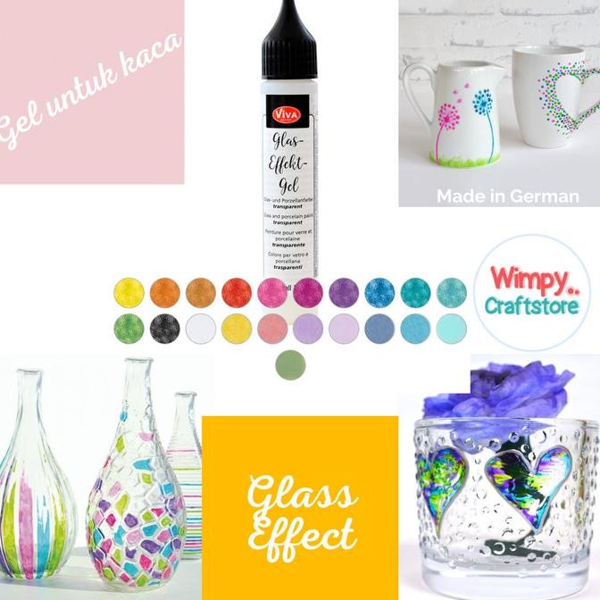 

Viva Decor Glass Effect Gel Colors Cat Kaca Pigment Tinta Gelas Cermin