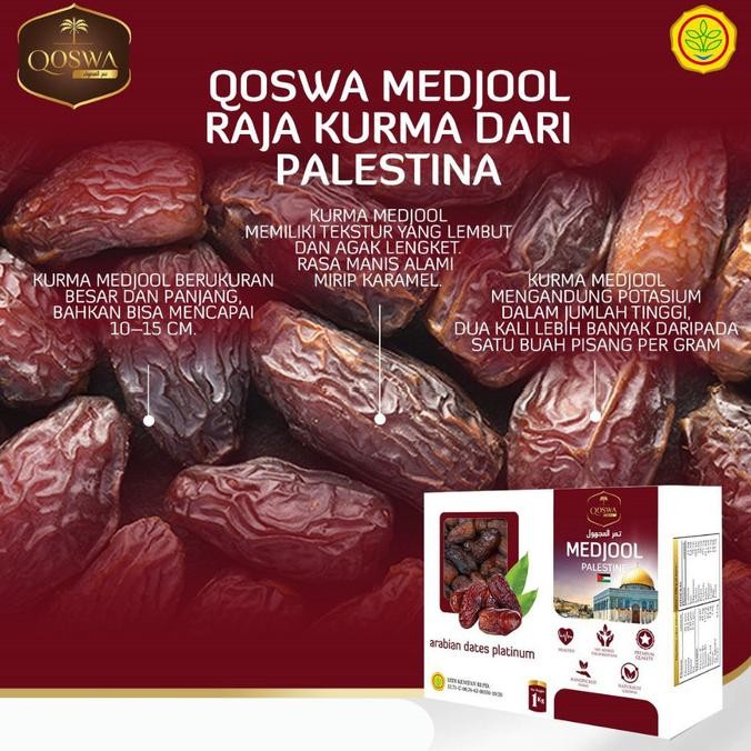 

Kurma Medjool Palestina Premium Medjol Jumbo 1Kg 500Gr Asli