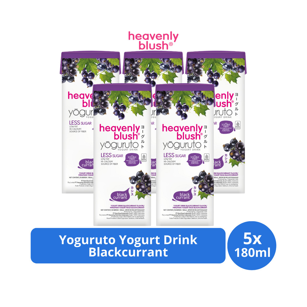 

Heavenly Blush Yoguruto Yogurt Drink Blackcurrant 180ml x 5 pcs