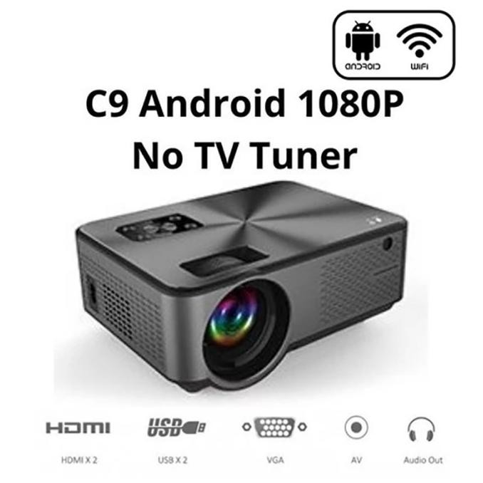 Cheerlux C9 Android Wifi Smart Proyektor 2800 Lumens With Tv Tunner