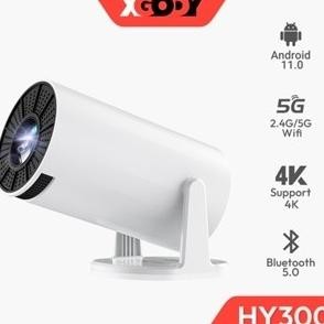 Xgody Gimbal3  Mini Proyektor Android Bluetooth Wifi Portabel Mini Lcd Support 4K Outdoor Home Theat