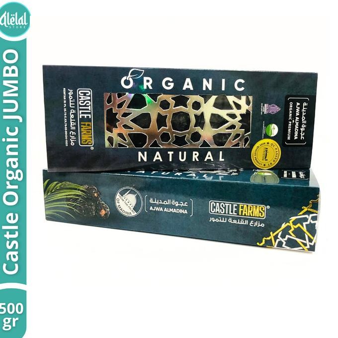 

Kurma Ajwa Aliyah Organic Castle Farm Premium Jumbo 500Gr