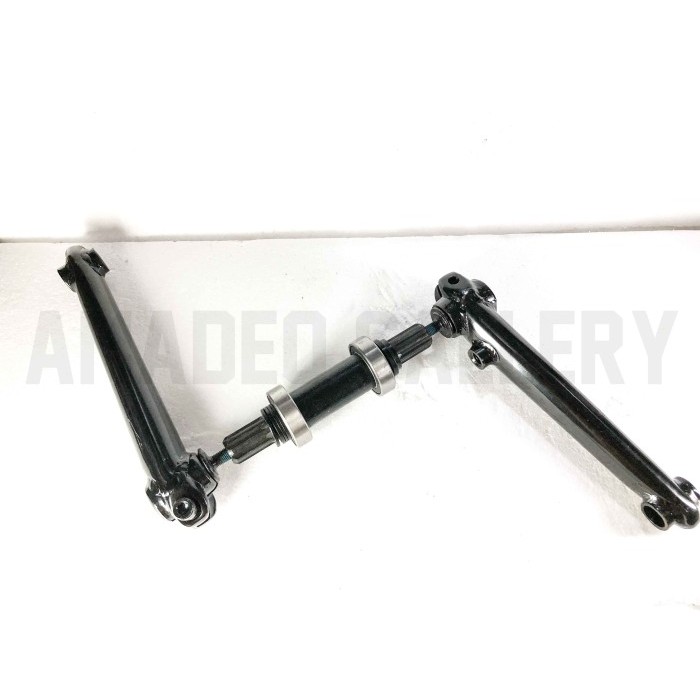 Crank Bmx 3Pcs Taiwan Bb Mid Bearing Black Three Pieces Hitam