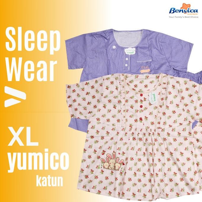 BAJU TIDUR SETELAN PENDEK XL KATUN PREMIUM YUMICO - A Terlaris
