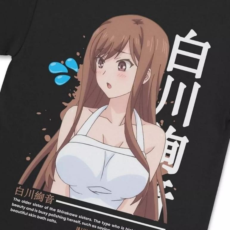 Terbaru Kaos Anime Overflow Shirakawa Ayane Kaos Pria Kaos Distro Viral