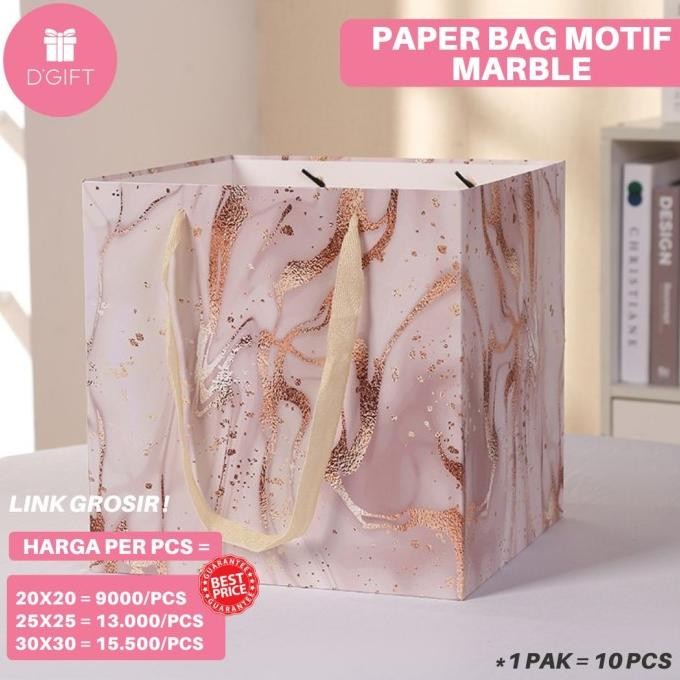 GROSIR-10pc Paperbag Besar Motif Tas Kertas Dus Nasi Kue Jumbo Hampers