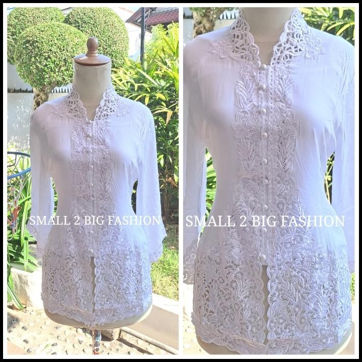 Kebaya Modern / Kebaya Encim Putih / Kebaya Bordir / Kebaya Katun Best Seller
