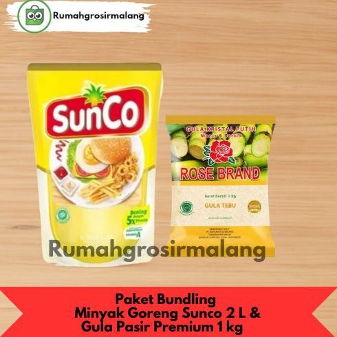 

Paket Bundling Sembako 2 In 1 Minyak Goreng Sunco 2 L & Gula Pasir 1 Kg