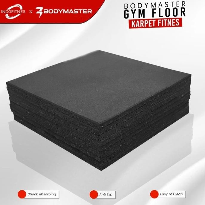Bodymaster Gym Floor Puzzle Matras Lantai Fitness Gym Mat Rubber Karet