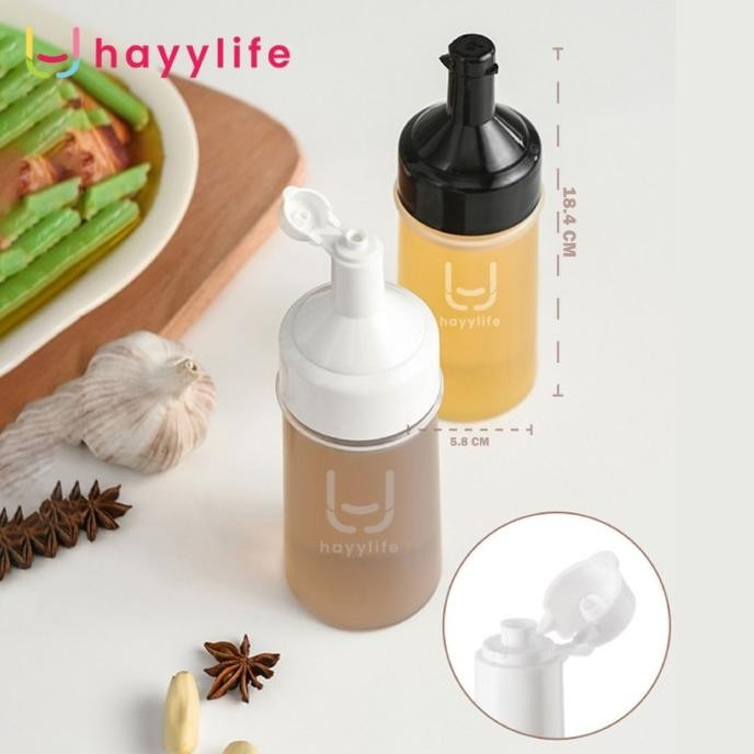 HAYYLIFE Botol Bumbu Botol Saos Kecap Plastik Bumbu Dapur HL-DB-589