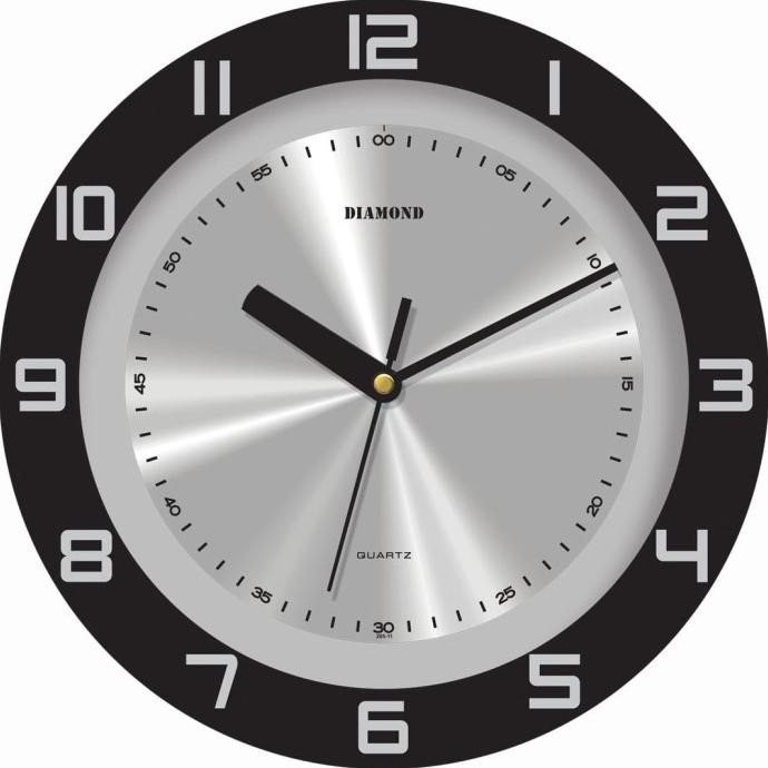 Jam Dinding Diamond 202T - Hitam