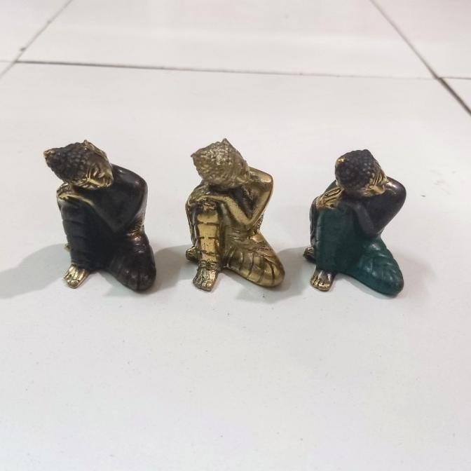:::::::] Buddha Melamun, Patung Budha Kuningan Kecil, Buddha Brass