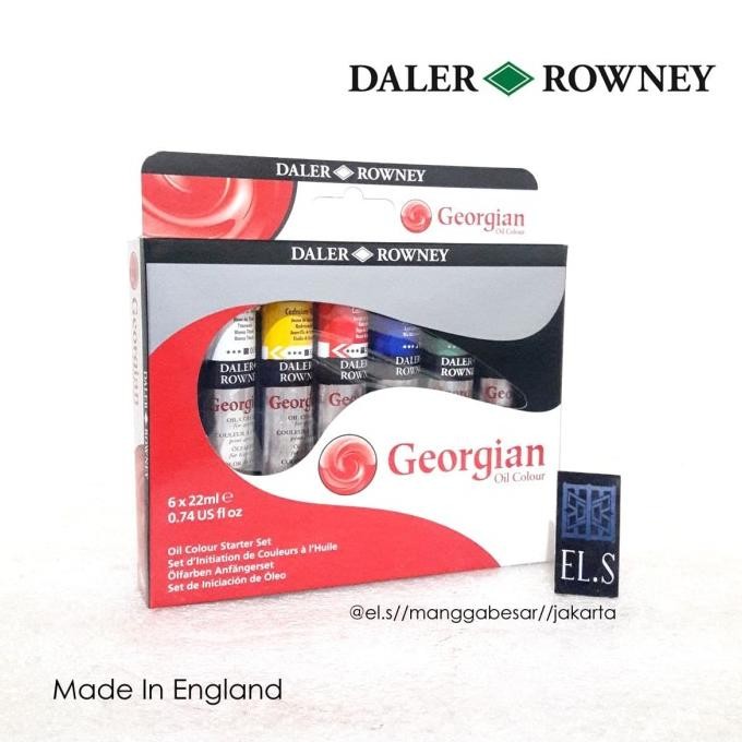 

Daler Rowney Georgian Oil Set 6 Warna ( Cat Minyak )