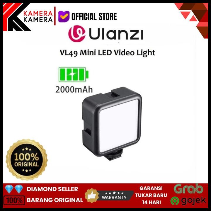 Promo Ulanzi Vl-49 Vl 49 Vl49 Lampu Led Mini Video Light Rechargeable Good Quality