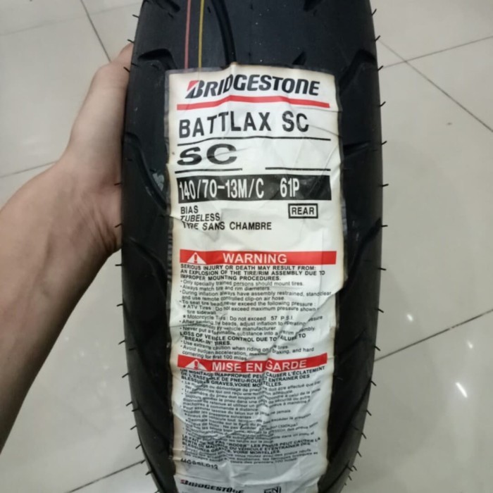 BAN LUAR BATTLAX BRIDGESTONE SC UKURAN 140/70-13 NMAX