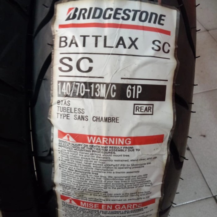 PAKETAN BAN LUAR BATTLAX BT39 UK 110/80-14 /SC UK 140/70-13 HONDA ADV