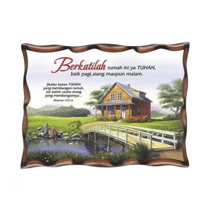 Hiasan Dinding Berkatilah - Pajangan Rumah Kristen Atau Katolik