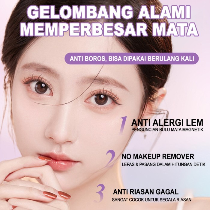Wotabo Bulu Mata Magnet Free Penjepit Bulu Mata Magnetic Eyelash Bulu Mata Palsu Bulu Mata Magnet