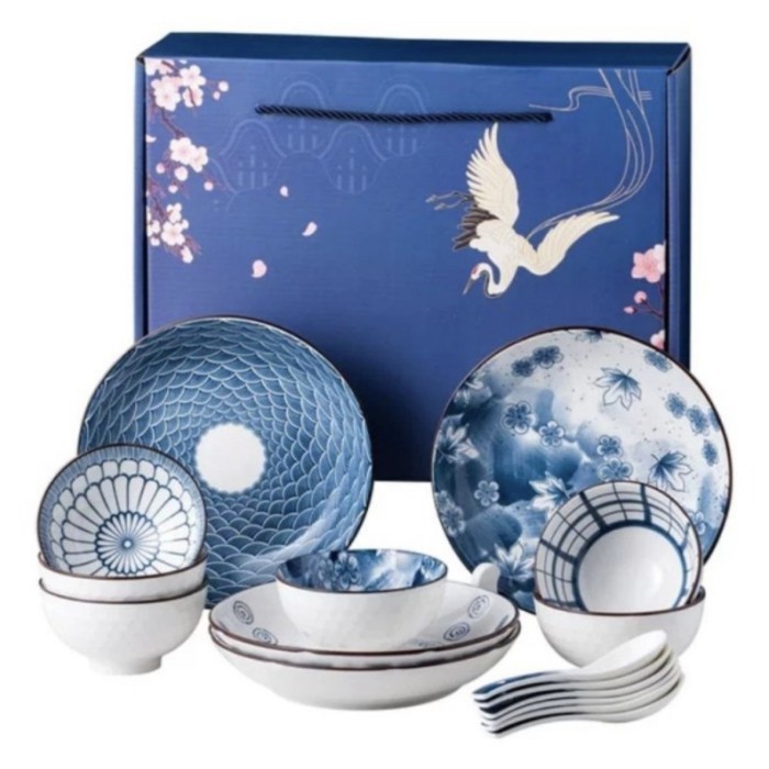 KADO HAMPERS PERNIKAHAN SET KERAMIK PIRING PLATE BOWL WEDDING GIFT