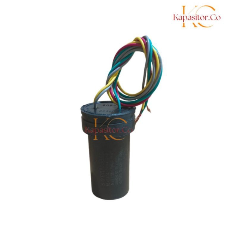 kapasitor mesin cuci polytron 2 tabung cbb 60 10/5uf original