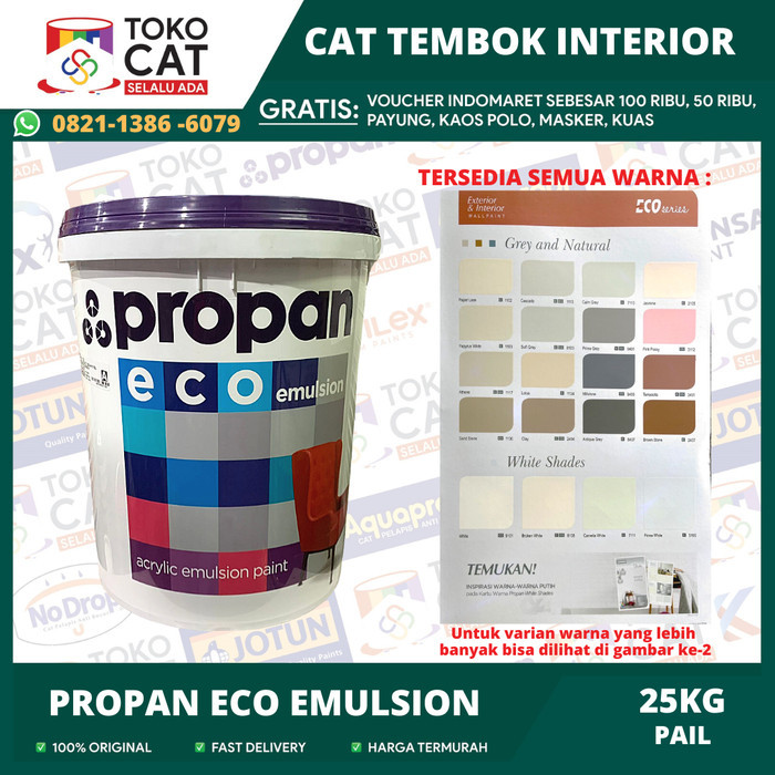 Cat Tembok Interior Propan Eco Emulsion White 25 Kg