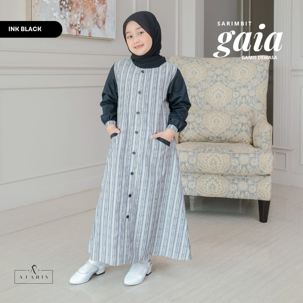 Gamis Anak Perempuan Abaya Muslim Remaja Terbaru TERLARIS - Gamis Kids Gaia / Gamis anak bahan katun