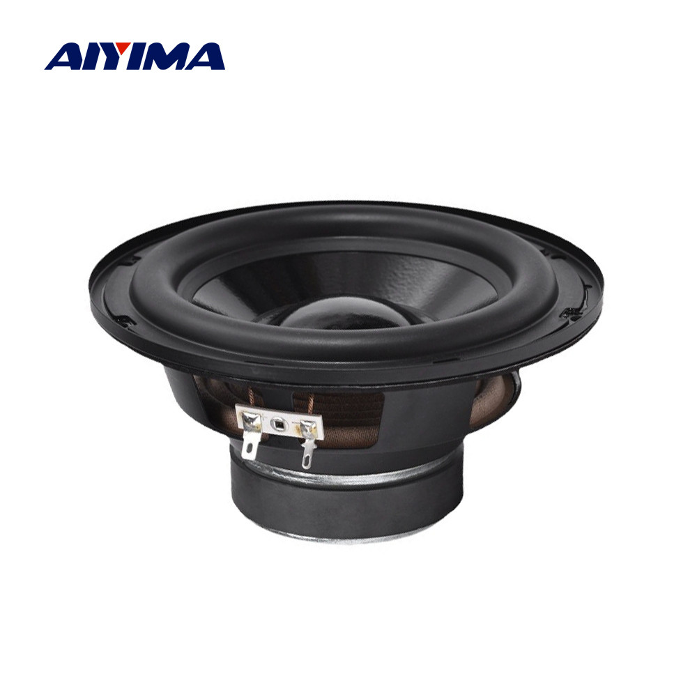 6.5 Inch 4 Ohm 40W Speaker Midrange Bass Round Rubber Edge Waterproof External Magnetic Speaker DIY 