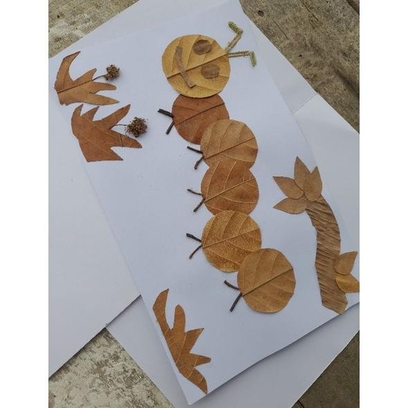 PROMO Kolase daun kering kolase hewan mozaik daun kering diy kolase