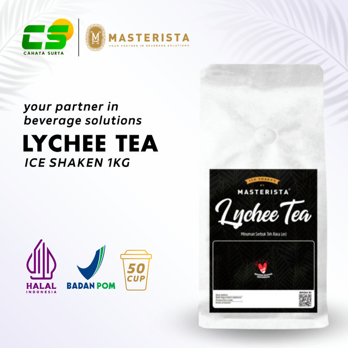 

Masterista Ice Shaken Lychee Tea - Bubuk Minuman Rasa Ice Shaken Lychee Tea - 1 Kg