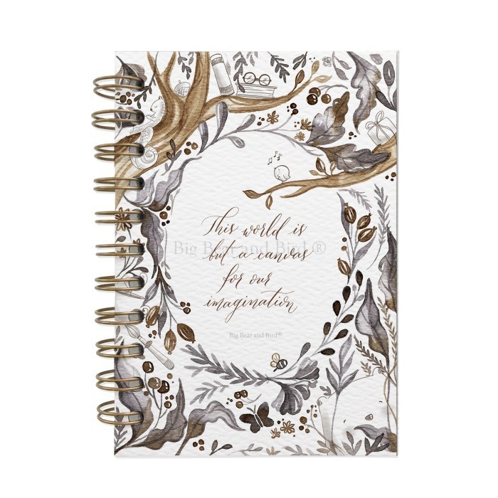 

Ready Vintage Ring Notebook - Whimsical Forest