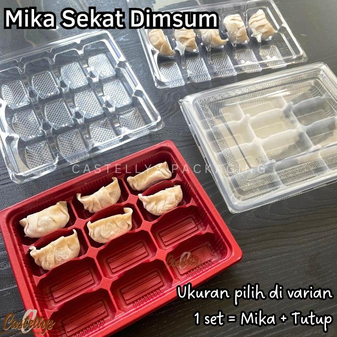 

Buruan beli] Tray Mika Sekat + Tutup Pangsit Siomay Gyoza Dumpling Swie Kiaw Dimsum dll