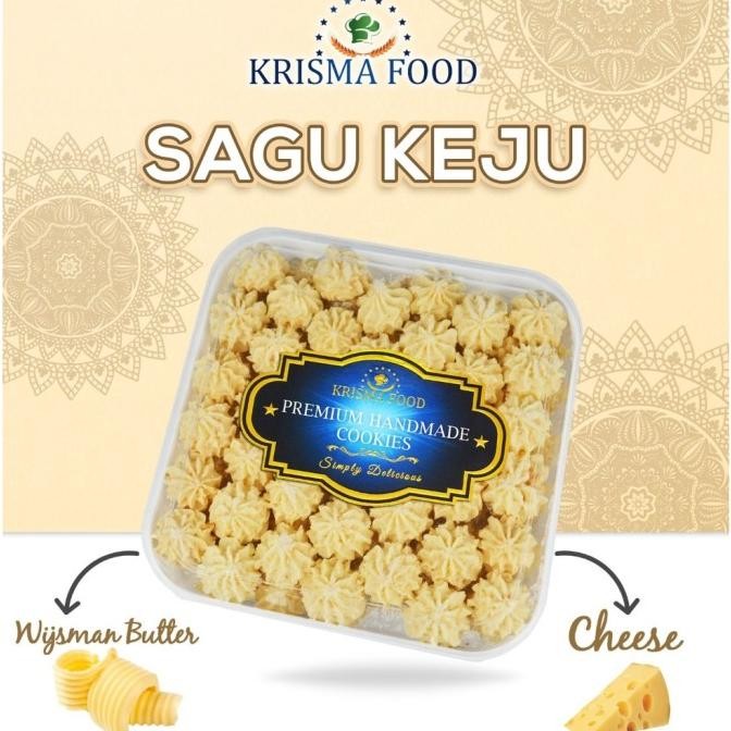 

krisma food kue kering klasik kastengels sagu keju premium cookies P82T
