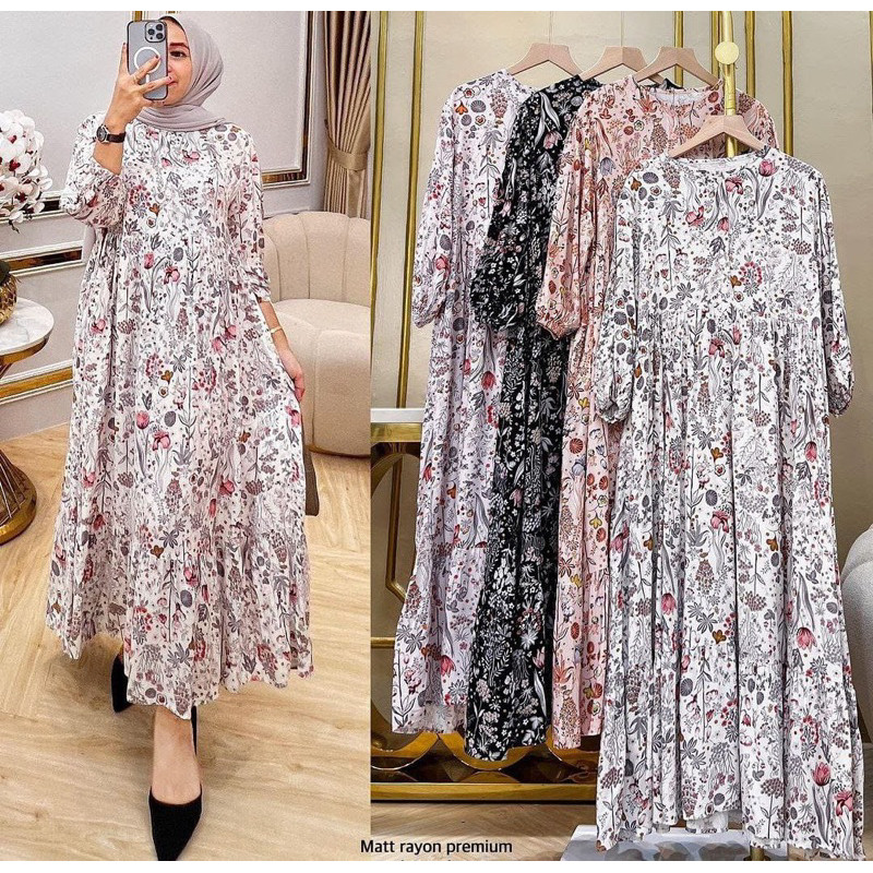 CUCI GUDANG GAMIS RENIA TERBARU RAYON PREMIUM DIAMON